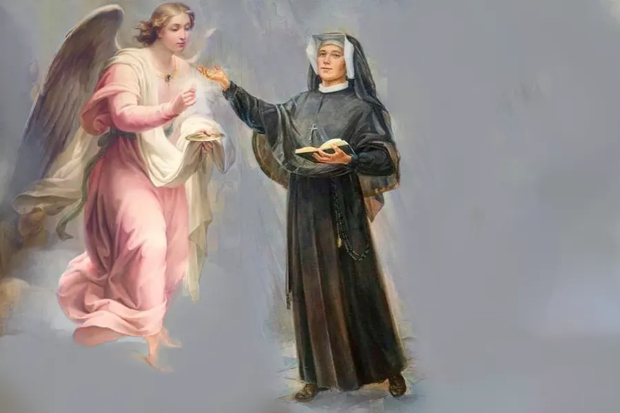 santa faustina e il suo angelo custode