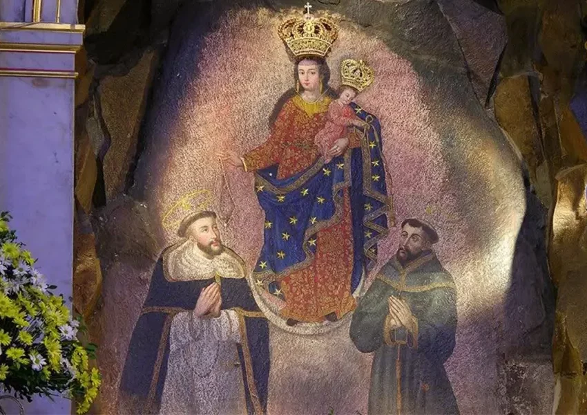 la madonna chiama immagine santuario las lajas